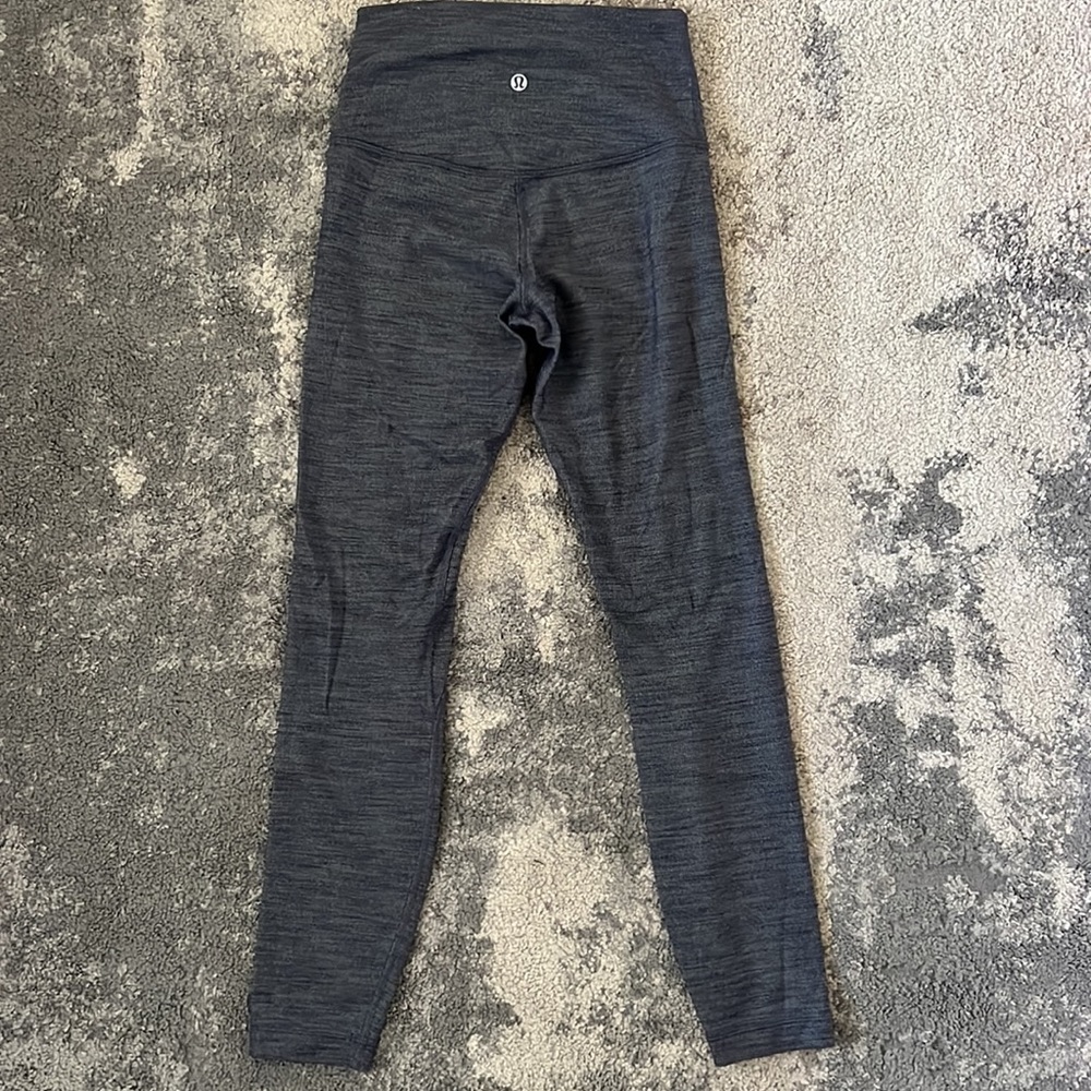Lululemon Dark Heather Gray Leggings 25”